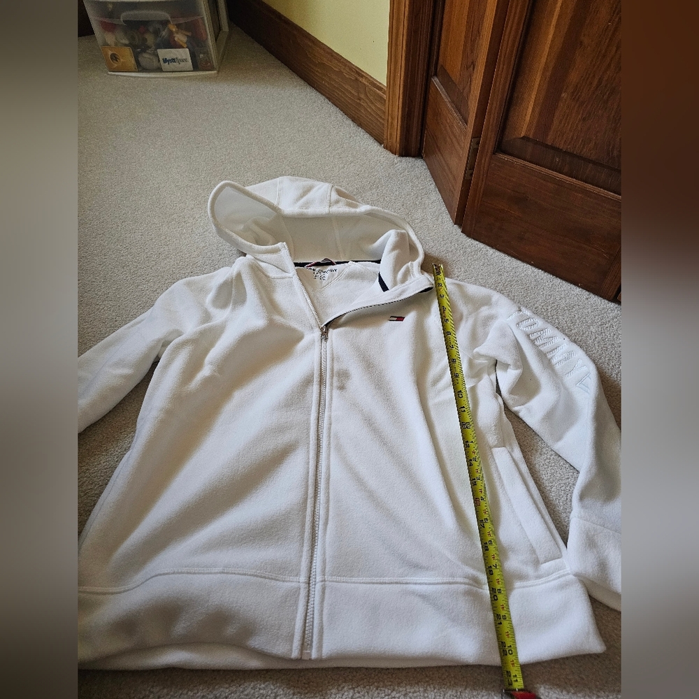 Tommy Hilfiger White Zip-Up Hoodie